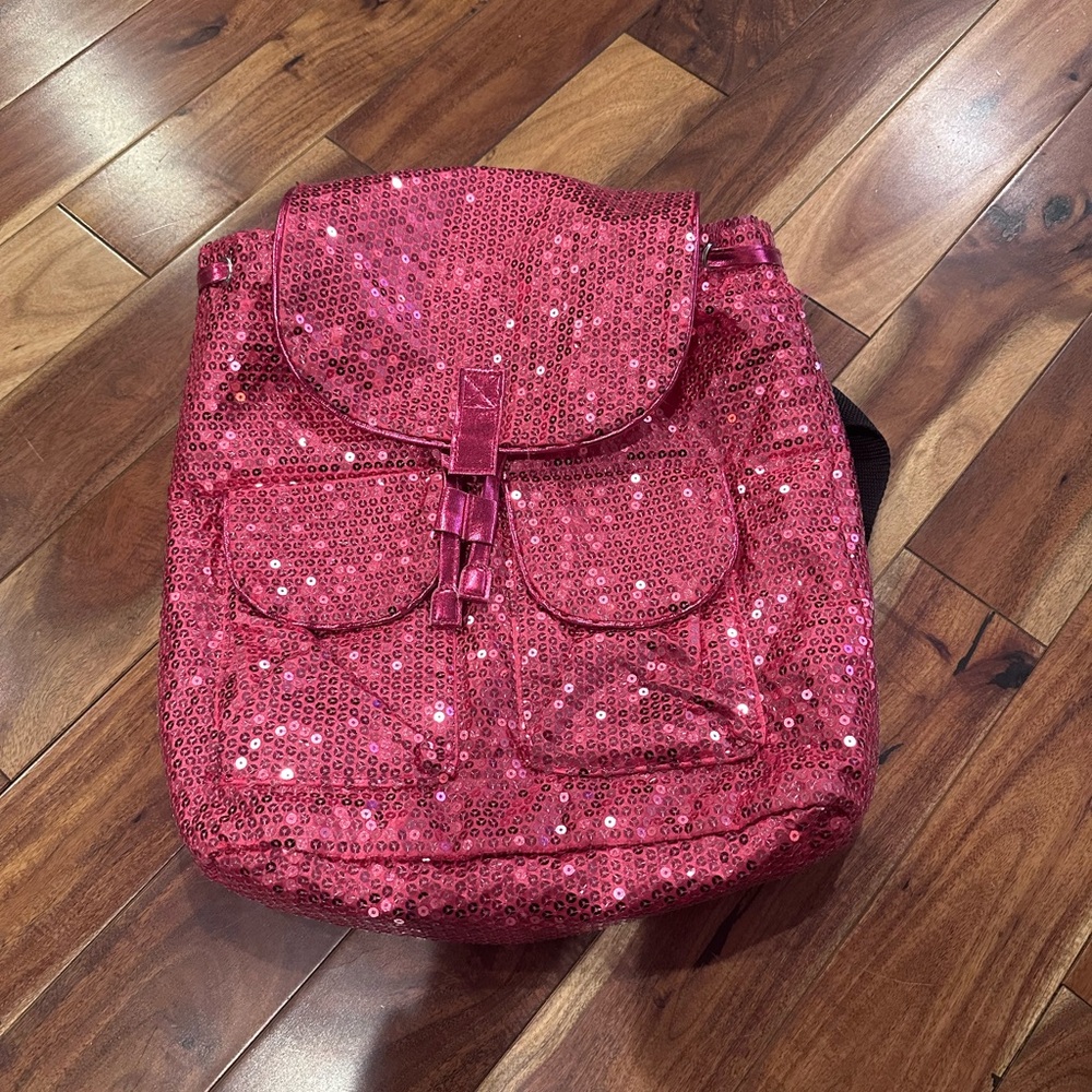Pink Sparkle Backpack School Dance Sports